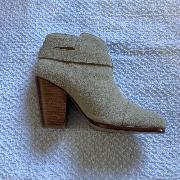 NWOT Rag & Bone Harrow Suede Stacked Heel Bootie Tan Camel Size 8.5 (38.5) - Picture 5 of 17